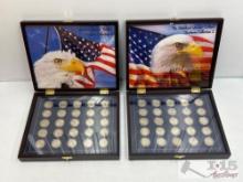 (2) The Statehood Quarter Dollar Heirloom Collections 1 & 2