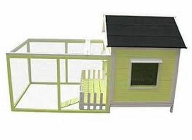 White Picket Fence Rabbit Hutch