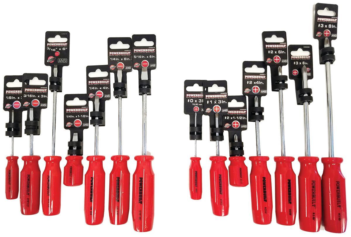 Powerbilt Professional 14pc screwdriver set chrome vanadium