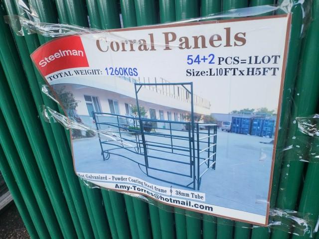 (54) 10ftx5ft. Corral Panes & (2) Walk Thru Gates