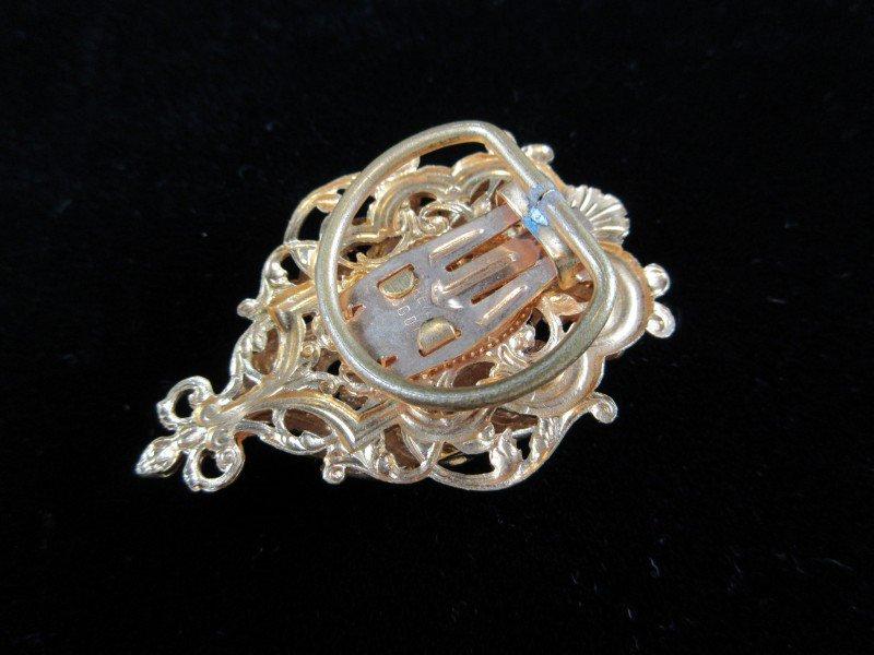 Vintage Signature Gold Tone Large Clip