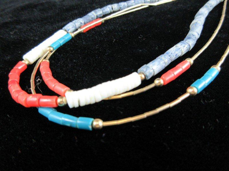 Three Vintage Necklaces, Coral, Turquoise all One Money,