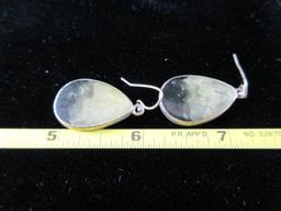 Earrings: Sterling Silver Abalone