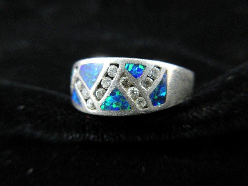Sterling Silver Inlay Style Ring