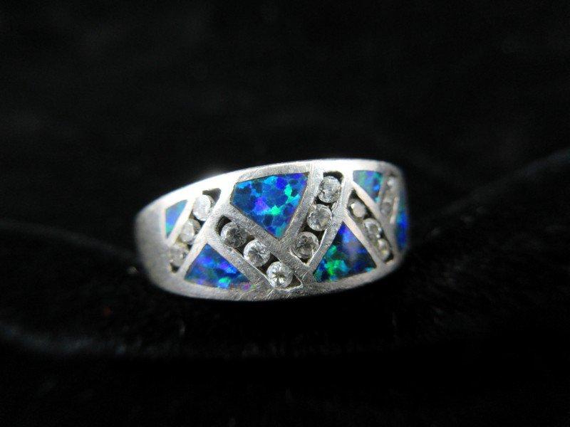 Sterling Silver Inlay Style Ring