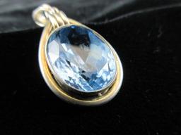 Topaz Gemstone Sterling Silver Pendant