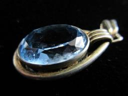 Topaz Gemstone Sterling Silver Pendant