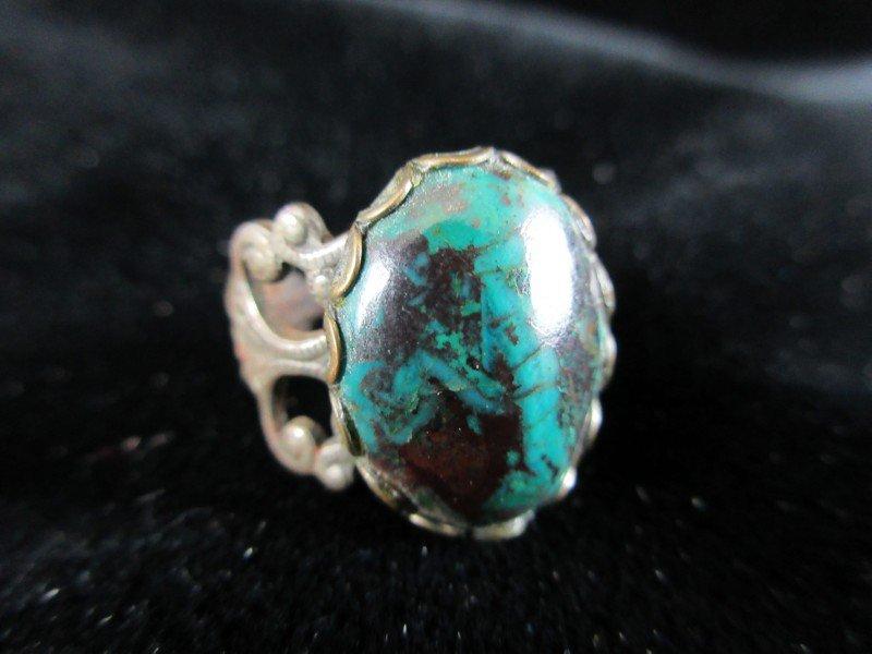 Vintage Natural Stone Sterling Silver Ring