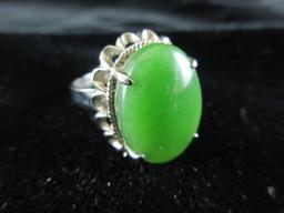 Natural Large Jade Stone Ring