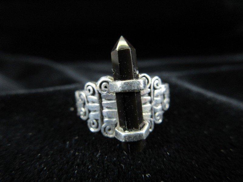 Vintage Sterling Silver Crystal Like Stone Ring