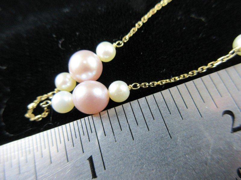 14K Yellow Gold Fresh Water Pearl Necklace. Nice!