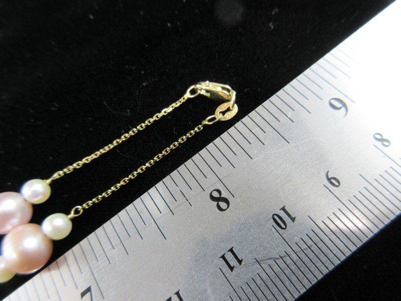 14K Yellow Gold Fresh Water Pearl Necklace. Nice!