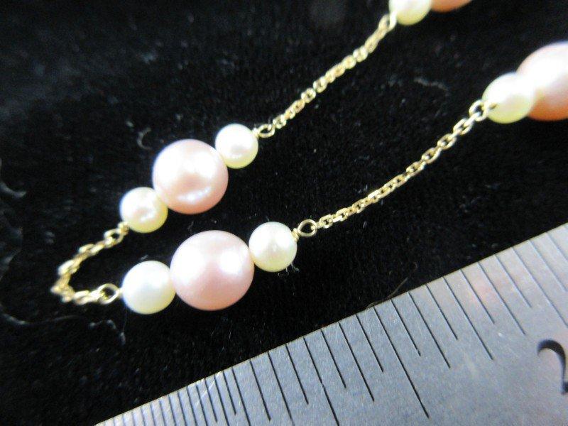 14K Yellow Gold Fresh Water Pearl Necklace. Nice!