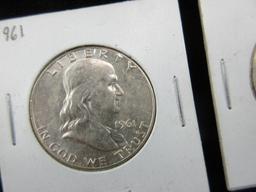 1961,1962 Silver Half Dollars