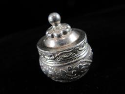 Small Silver Trinket Box with lid 925 or 800 silver maybe 850?