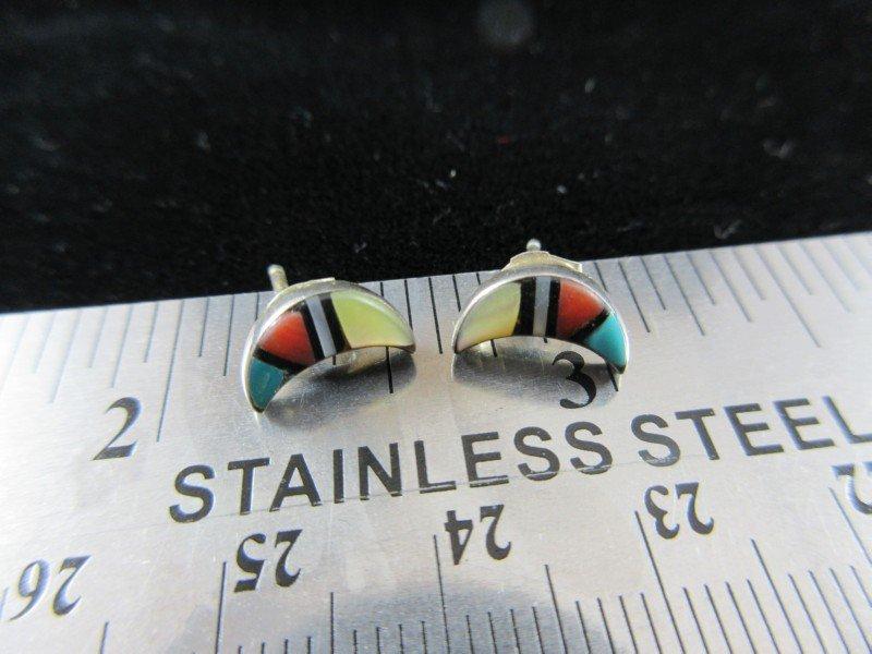 ZUNI Inlay Sterling Silver Small Earrings