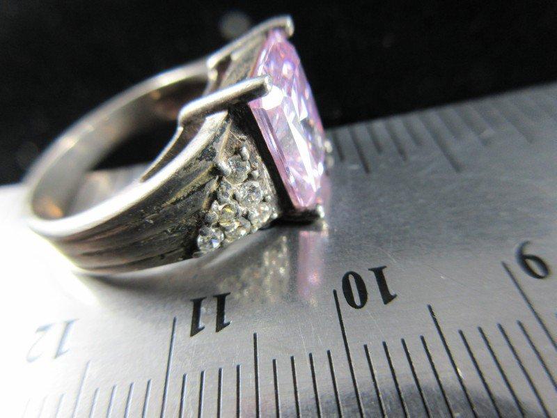 Sterling Silver Large Purple Stone Ring