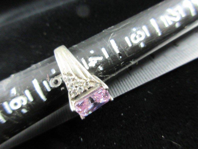 Sterling Silver Large Purple Stone Ring