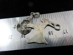 Lot of two Sterling Silver Charms as Shown