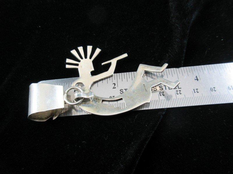 Large Native American Dancer Pendant: Sterling Silver