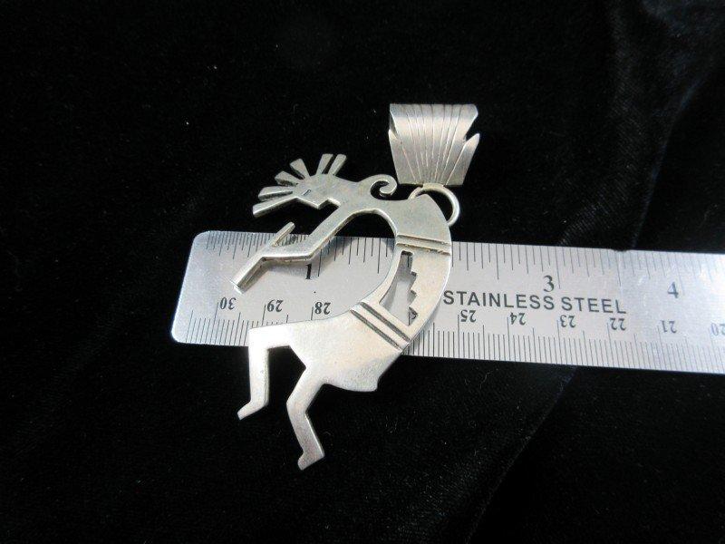 Large Native American Dancer Pendant: Sterling Silver