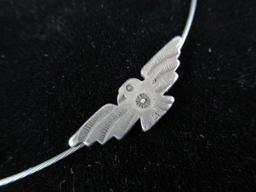 Vintage Sterling Silver Bird Necklace