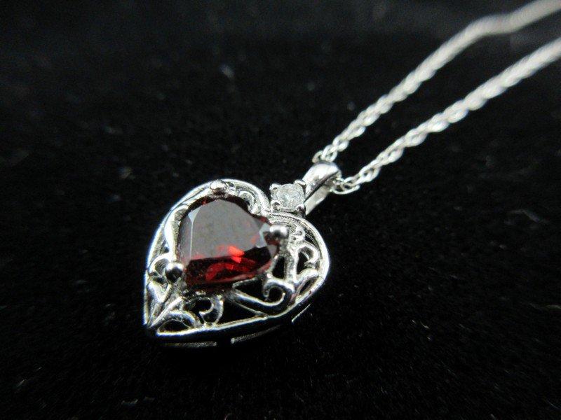 .925 Silver Gemstone Pendant and Sterling Silver Necklace