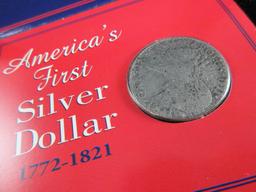 First Silver Dollar Lot of two Reproductions Coins