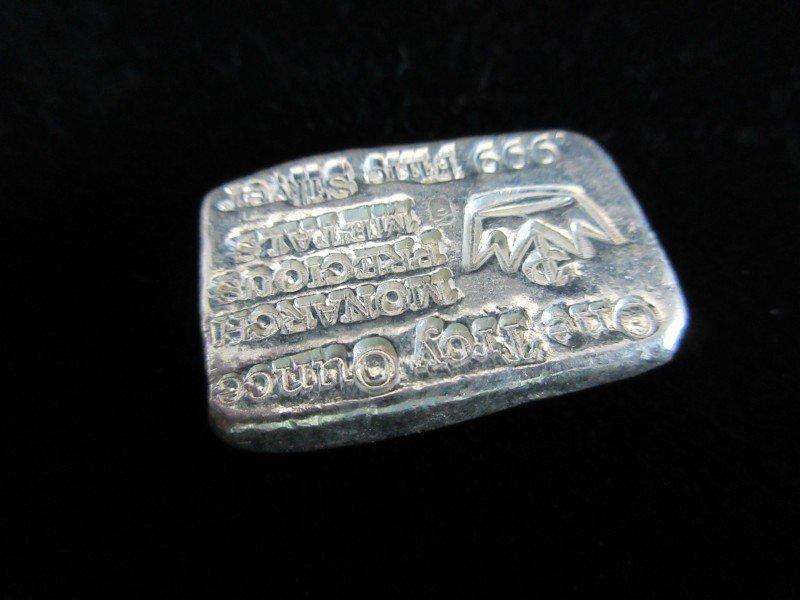 One troy oz .999 Fine Silver