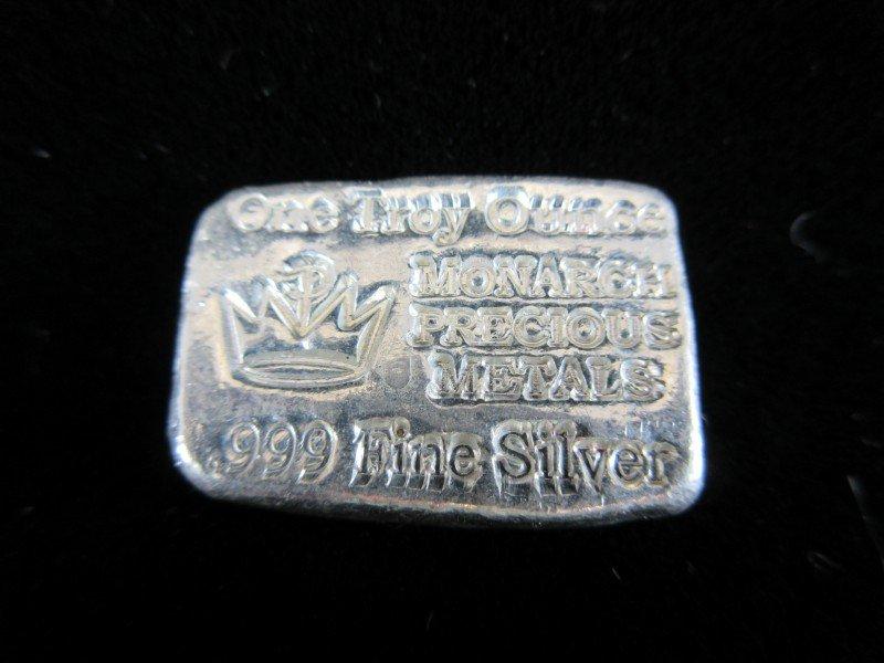 One troy oz .999 Fine Silver