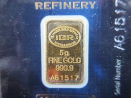 5 Gram Gold Bar