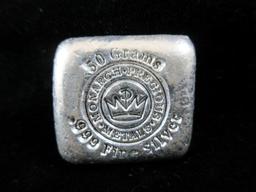50 Gram .999 Silver Bar