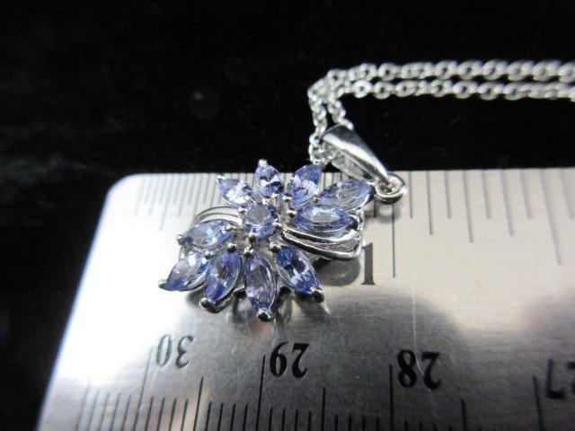 tanzanite Gemstone Sterling Silver Necklace Pendant