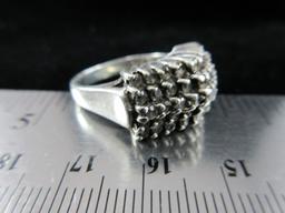 White Stone Sterling Silver Ring