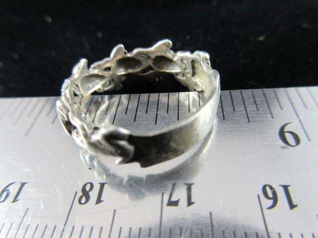 Frog Themed Sterling Silver Band Ring