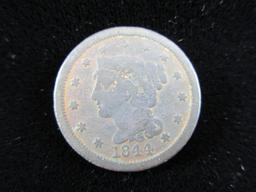 1844 One Cent U.S. Coin