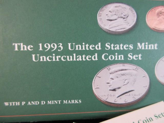 1993 D P Uncirculated Coin Set