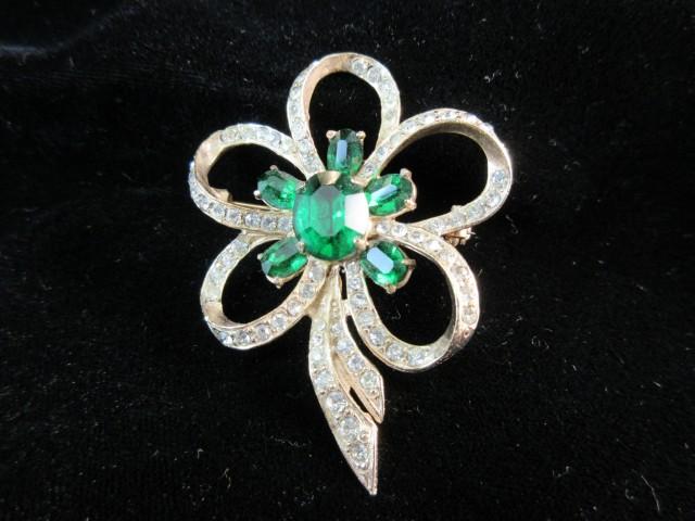 Joseph Wiesner NY Vintage Rhinestone Pin