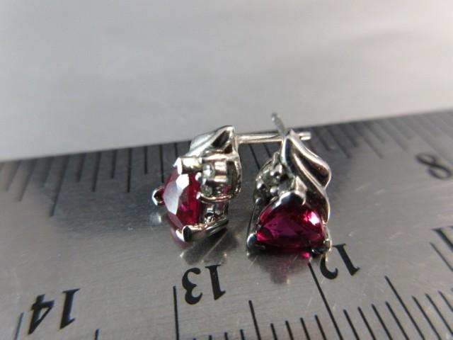 14K White Gold Gemstone Earrings