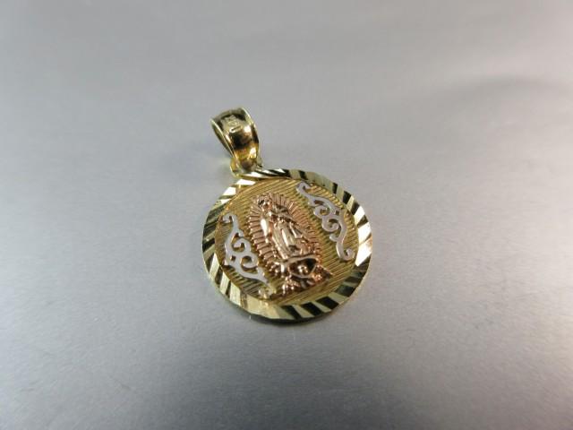 14K Yellow Gold Religious Pendant