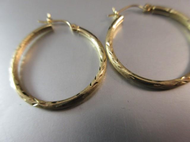 14K Yellow Gold Hoop Earrings