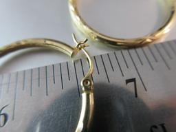 14K Yellow Gold Hoop Earrings