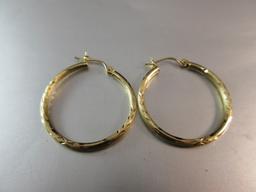 14K Yellow Gold Hoop Earrings