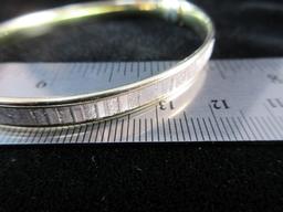 Gold over Sterling Silver Bangle Bracelet