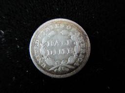 1857 Seated Liberty Half Dime