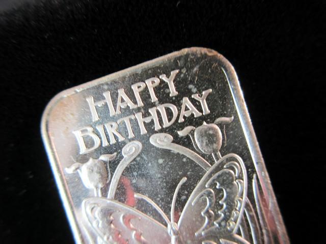 1983 Happy Birthday 1oz Fine Silver Bar