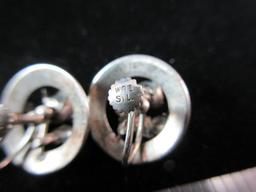 Sterling Silver Vintage Earrings Signed WB