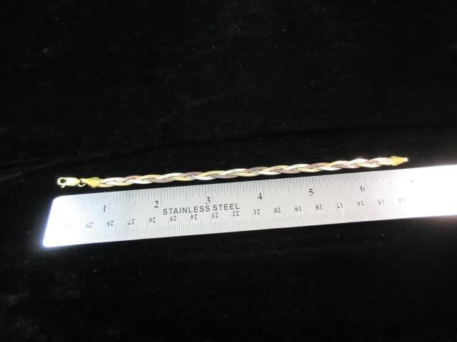 Braided Herringbone Sterling Silver Bracelet