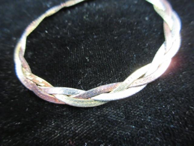 Braided Herringbone Sterling Silver Bracelet