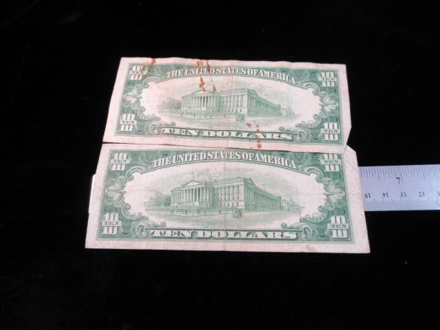 1950 A & B 10.00 Bill Lot